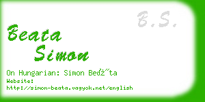 beata simon business card